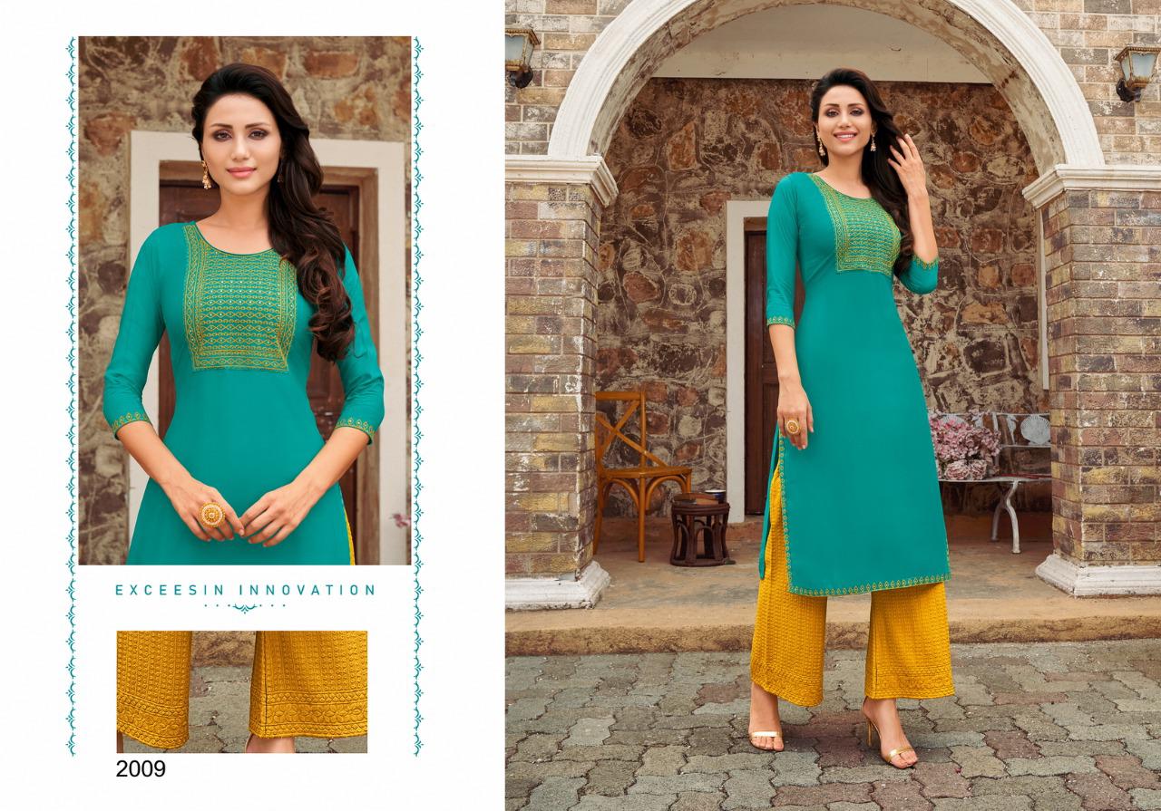 HARIYAALI KUNTUM New Exclusive Wear Designer Rayon Latest Kurti With Bottom Collection